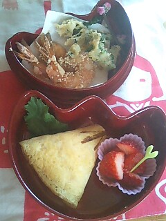 ２０１１年３月早春の幼稚園児のための和風弁当