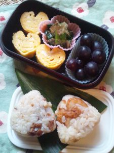 明日は小正月、の頃の幼稚園児のための和風弁当