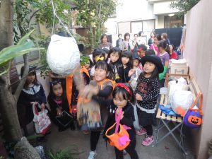 ハロウイン過ぎ行く頃の幼稚園児のための和風弁当