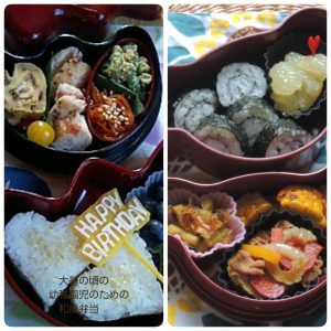 大暑の頃の幼稚園児のための和風弁当・２０１５再び